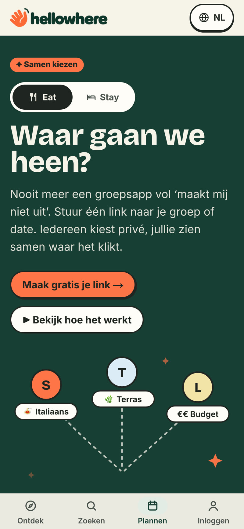 Pick together on mobile